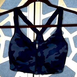 All in Motion Camo High‎ Support Front Zip Bra 34D